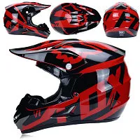 Шлем детский кроссовый FOX WLT-FX V1 Race Black Red 2021 