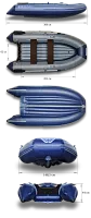 Лодка надувная ПВХ Флагман 300 (Бело-синий)