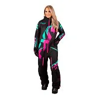 Комбинезон женский утепленный FXR CX F.A.S.T. Black Mint-E Pink Fade 2023