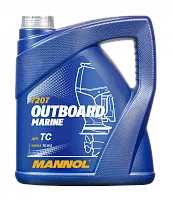 xМасло Mannol Outboard Marine 2Т TC-W3 для ПЛМ Полусинтетическое моторное 4л