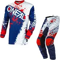 Костюм ONEAL Element Impact Motocross Suit White Blue 2021 