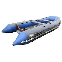 Лодка надувная ПВХ REEF Triton 420НД (Серый + синий)