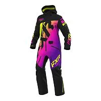 Комбинезон женский лёгкий FXR CX Neon Fusion Black 2022 