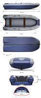 Лодка надувная ПВХ Флагман DK 370 IGLA JET (Серо-синий)