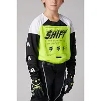 Джерси подростковая SHIFT White Label Flame Youth Jersey Flow Yellow 2021 