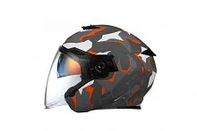 Шлем открытый GSB G-263 Grey Matt Orange 2022