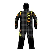 Комбинезон утеплённый FXR Helium Black Plaid Inferno 2023