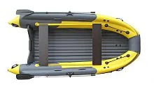 Лодка надувная ПВХ REEF Triton 420НД (Желтый + темно-серый)