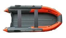 Лодка надувная ПВХ REEF SKAT 370NDFI (Оранжевый + темно-серый)